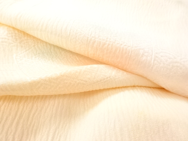  貝桶模様織り出し　単衣長襦袢